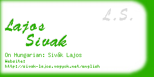 lajos sivak business card